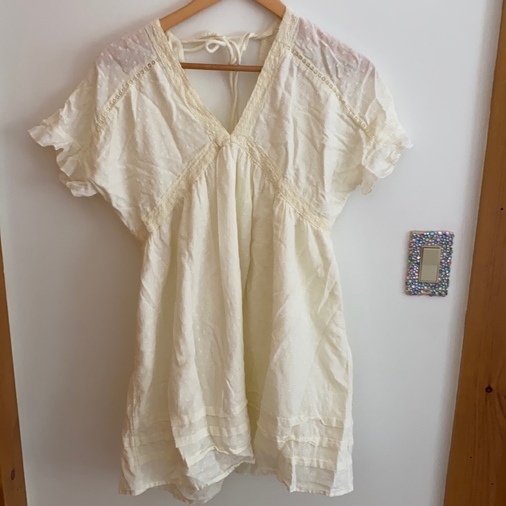 Urban outfitters cream beach dress